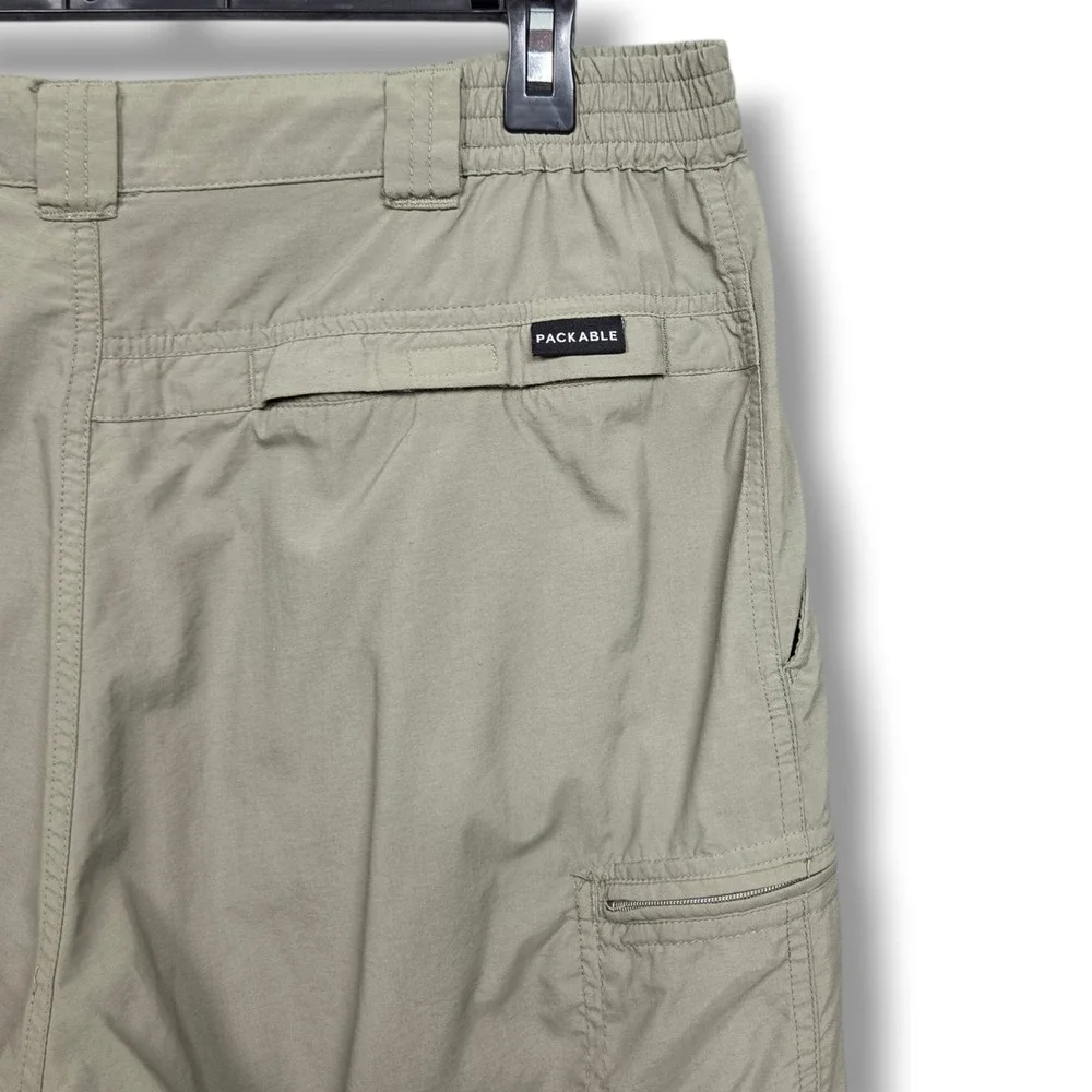 Columbia Challenger Utility‎ Convertible Pants Mens Medium Green Ripstop GRT